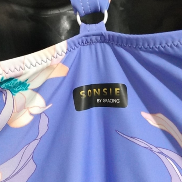 SONSIE BY GRACING LAVENDER CUT-OUT SWIMSUIT - Picture 6 of 9